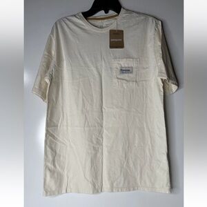 Patagonia Mens - Water People Organic Pocket T-shirt - Banner: Undyed Natural